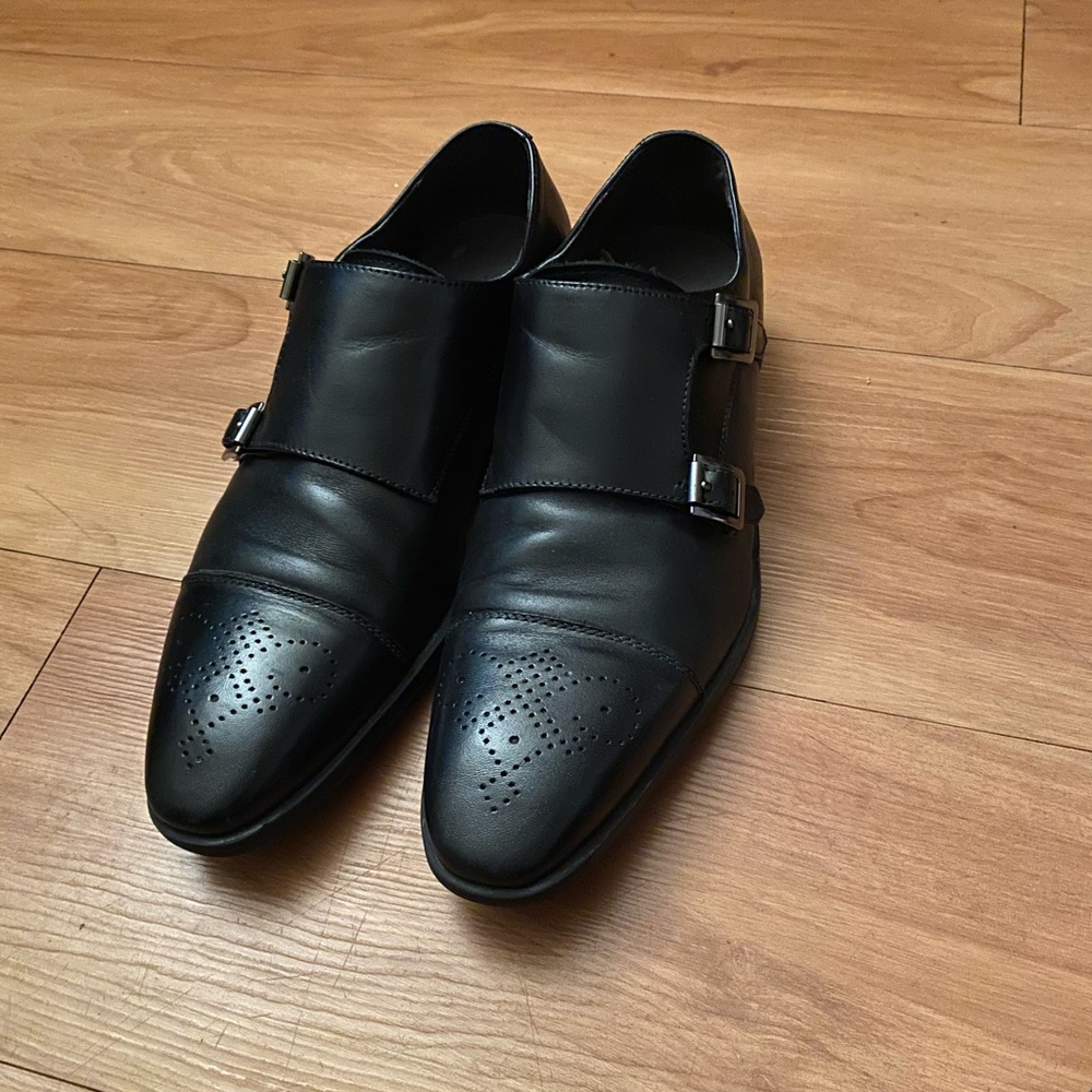 Men’s Saks 5th Ave double monk strap dress shoe